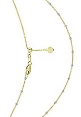 terrific teeny-tiny two tone beaded gold necklace for babies and children